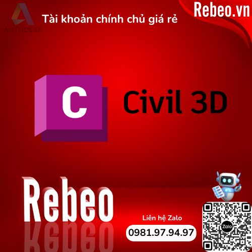Nâng Cấp Tài Khoản Civil 3D Chính Chủ 12 Tháng, Giá Rẻ Tại Rebeo Shop