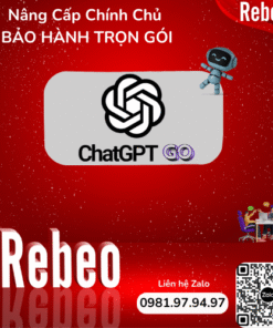 Nâng Cấp Chính Chủ ChatGPT GO 12 Tháng, Tài Khoản Dùng Riêng - REBEO Shop