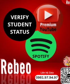 Xác Minh Tài Khoản Verify Youtube, Spotify, Verify Student Status - Rebeo Shop