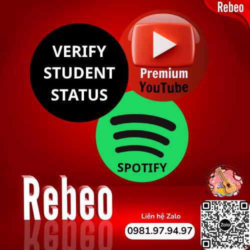 Xác Minh Tài Khoản Verify Youtube, Spotify, Verify Student Status - Rebeo Shop