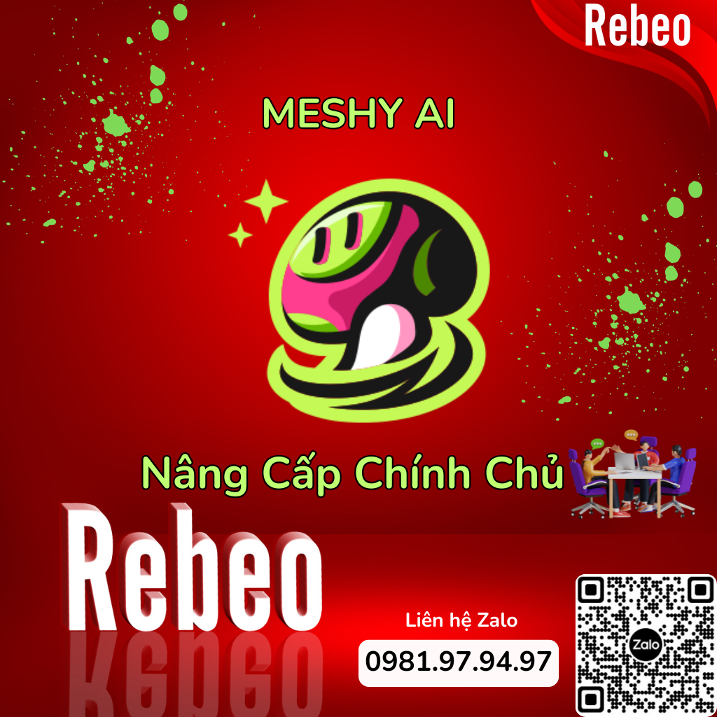 Tài Khoản Meshy AI Chính Chủ 1 Tháng Giá Rẻ - REBEO Shop