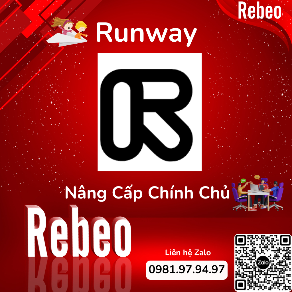 Tài Khoản Runway Standard + Runway Pro Cấp sẵn 1 Tháng Giá Rẻ - REBEO Shop